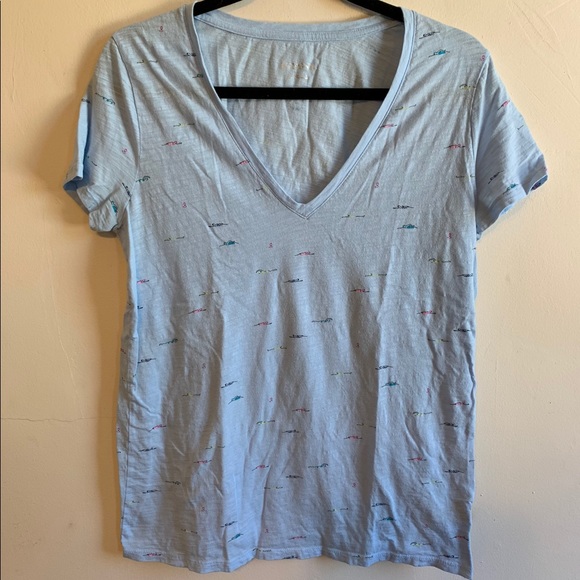 Merona Tops - Light Blue Merona Tee with Swimmers